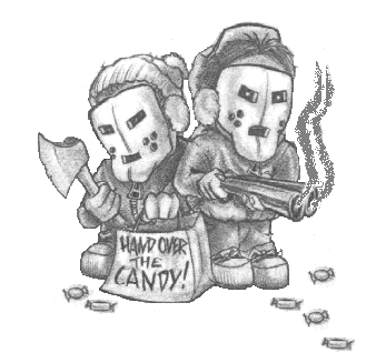 These boys are robbing a candy store!